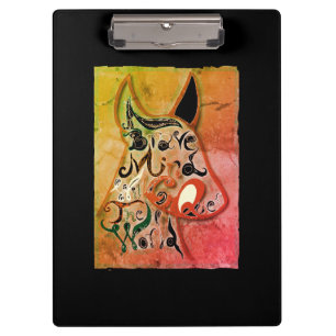 Colourful dog: A brave mind will conquer the world Clipboard