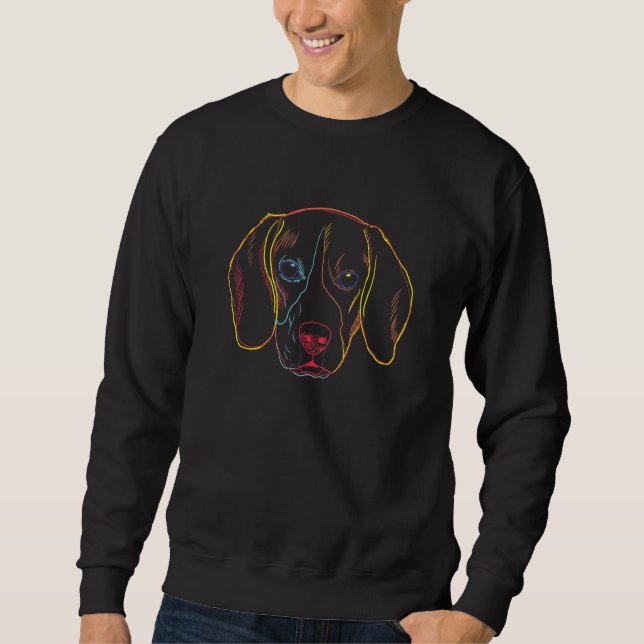 Colourful Dog Beagle Sweatshirt (Front)