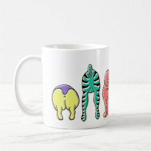 Colourful Dog Butts Coffee Mug
