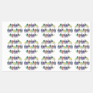 Colourful Dog Butts Pattern
