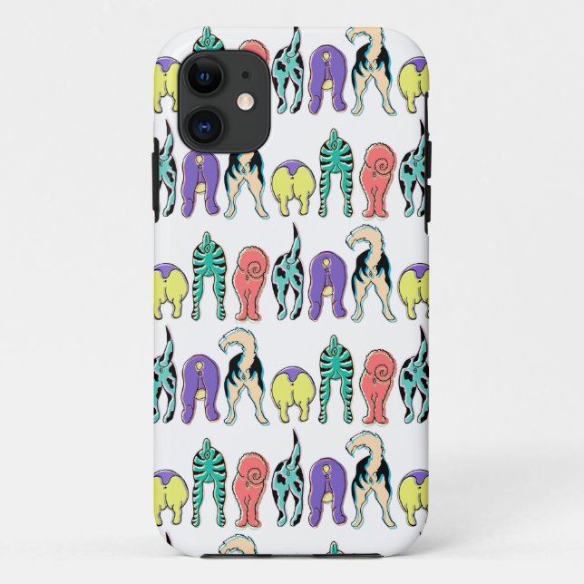 Colourful Dog Butts Pattern Case-Mate iPhone Case (Back)