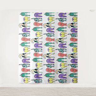 Colourful Dog Butts Pattern Tapestry