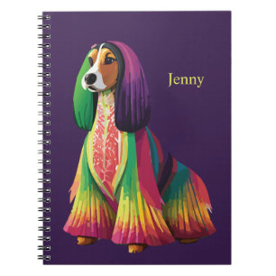 Colourful Dog Illustration Notebook