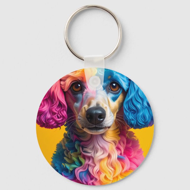 Colourful Dog Key Ring (Front)