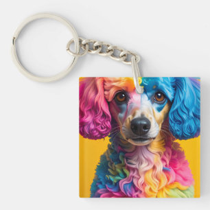 Colourful Dog Key Ring
