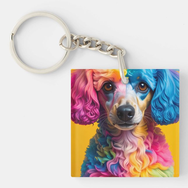 Colourful Dog Key Ring (Front)