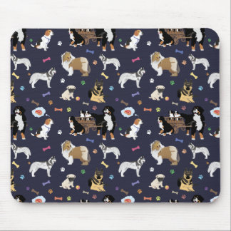 Colourful Dog Pattern Mouse Mat