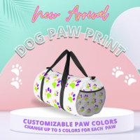 Colourful Dog Paw Print Design, Editable Paw Colou