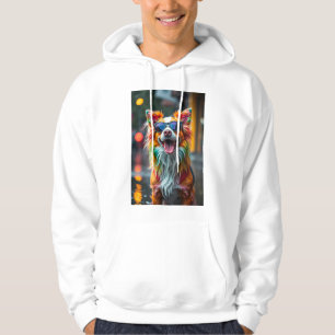 Colourful Dog Pop Art Splash Hoodie