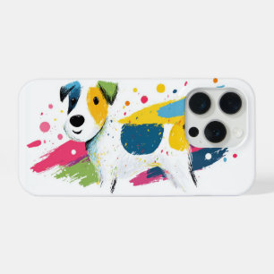 Colourful Dog Pop Art Splash Illustration iPhone 15 Pro Case