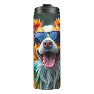 Colourful Dog Pop Art Splash Thermal Tumbler