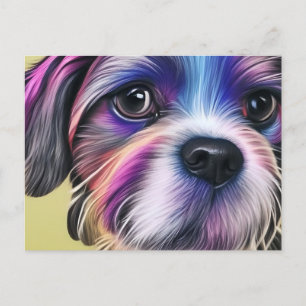 Colourful Dog Postcard