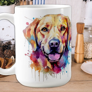 Colourful Dog Retro Pop Art Labrador Retriever Coffee Mug