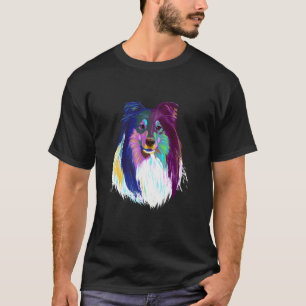 Colourful Dog Rough Collie T-Shirt