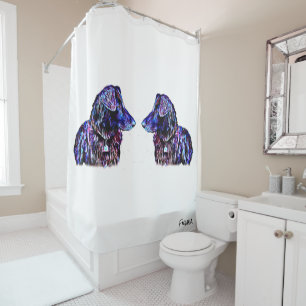 Colourful Dog Shower Curtain "Fionna"