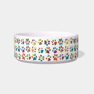 Colourful Doggie Paws Bowl