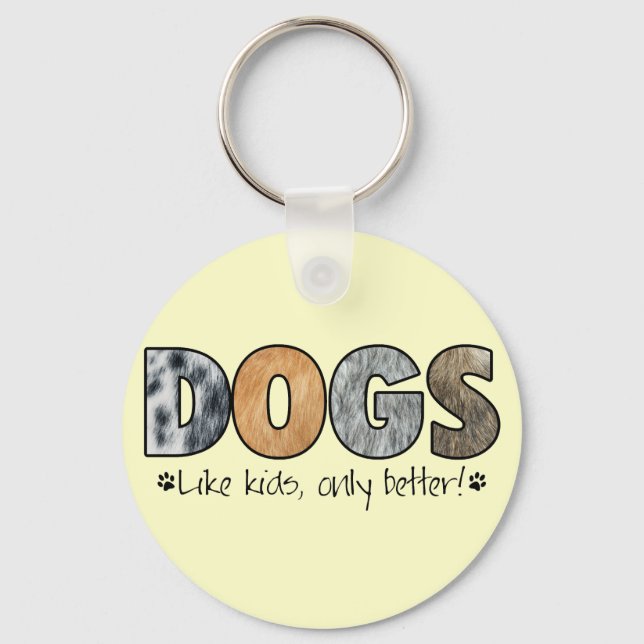 Colourful Dogs Keychain (Front)