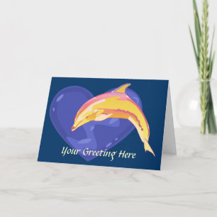 Colourful Dolphin Greeting Card