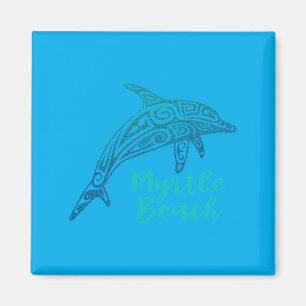 Colourful Dolphin Myrtle Beach Vintage Womens Girl Magnet