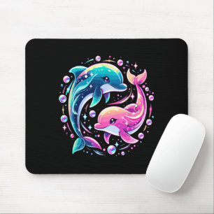 Colourful Dolphin Ocean Art Vibrant Sea Animal Lov Mouse Mat