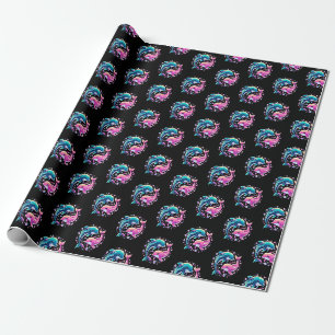 Colourful Dolphin Ocean Art Vibrant Sea Animal Lov Wrapping Paper