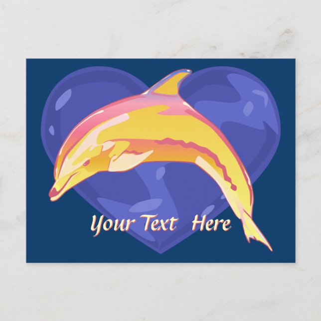 Colourful Dolphin Postcard (Front)