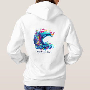 Colourful Dolphin Splash-Fisherman Core- Hoodie