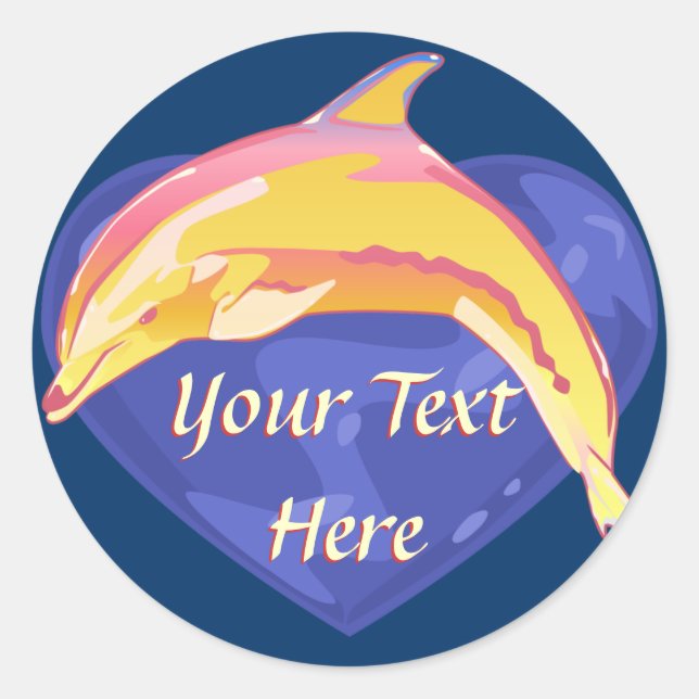 Colourful Dolphin Stickers (Front)