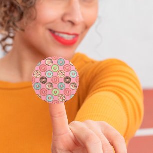 Colourful Donuts Classic Round Sticker