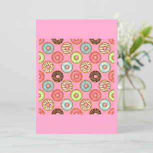 Colourful Donuts Invitation