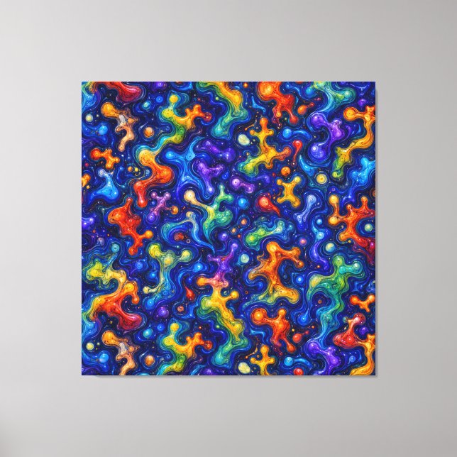 Colourful Doodle Art Canvas Print (Front)