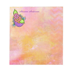 Colourful Doodle Flower Bundle Notepad
