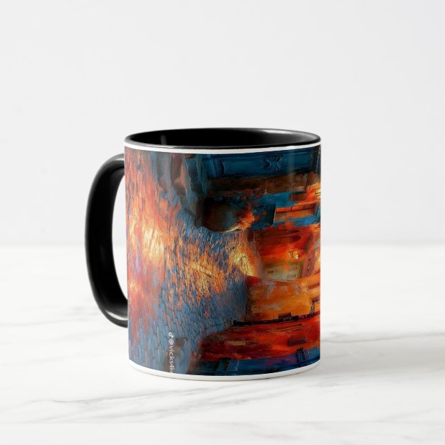 Colourful Doodle Pattern Coffee Mug | Cute Cartoon (Front Left)
