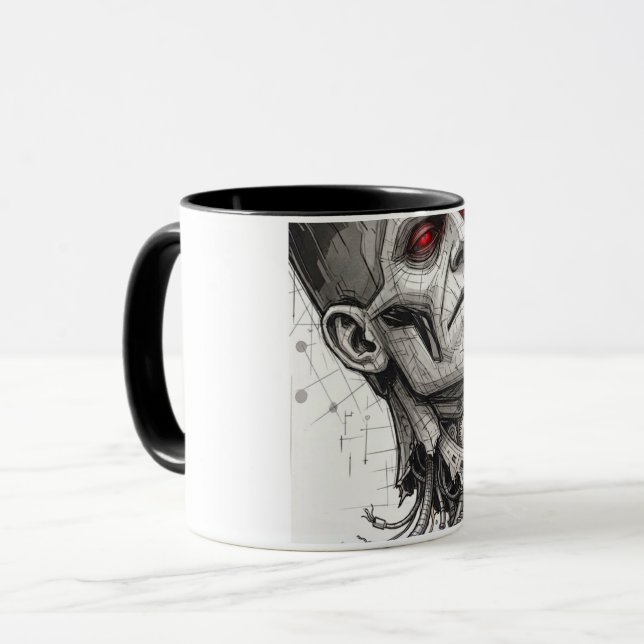 Colourful Doodle Pattern Coffee Mug | Cute Cartoon (Front Left)