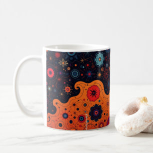 Colourful Doodle Pattern Coffee Mug Cute Cartoon