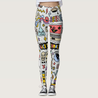 Colourful Doodle School Vintage Set Leggings
