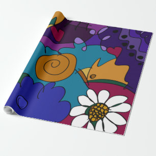Colourful Doodle Sketches Wrapping Paper