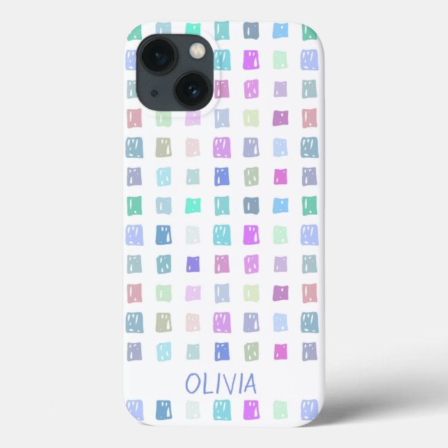 Colourful doodle squares Case-Mate iPhone case (Back)