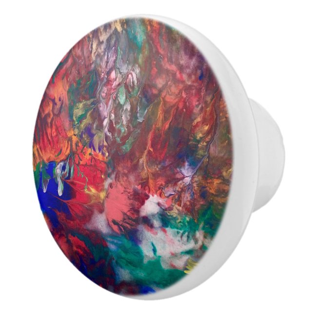 Colourful Door Knob Rainbow Boho Accent Handle (Right)