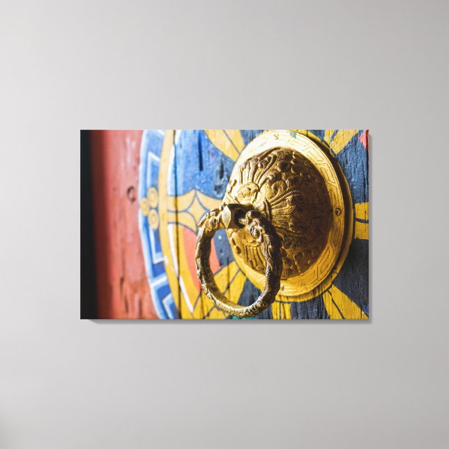 Colourful Door Knocker Canvas Print (Front)