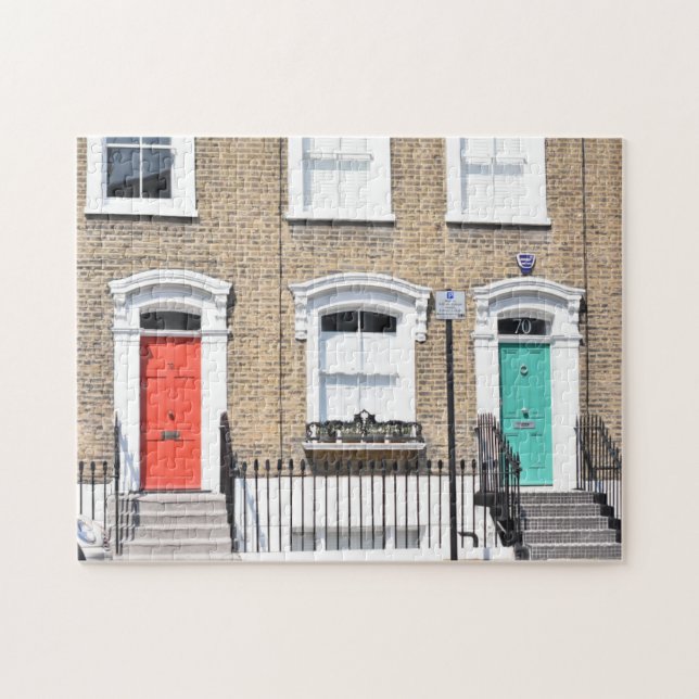 Colourful Doors Houses Islington North London UK Jigsaw Puzzle (Horizontal)