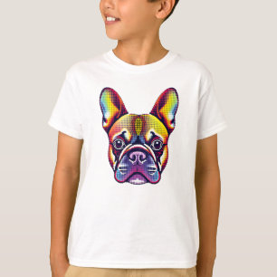 Colourful Dot Art French Bulldog T-Shirt