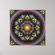 Colourful Dot Art Mandala | Sacred Geometry Boho