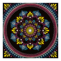 Colourful Dot Art Mandala | Sacred Geometry Boho