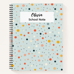 Colourful Dot Back to School Supplies  Notebook