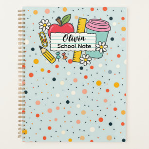 Colourful Dot Back to School Supplies  Planner