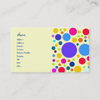 Colourful dot design business card