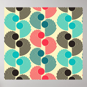 Colourful dots: abstract seamless pattern. poster