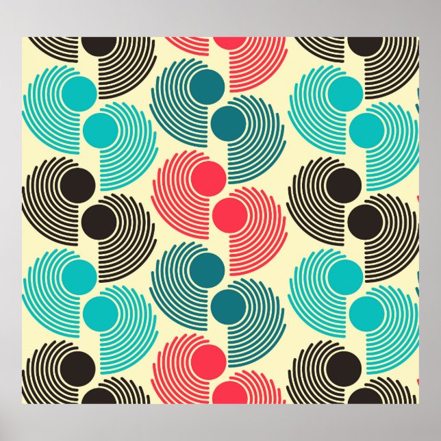 Colourful dots: abstract seamless pattern. poster (Front)