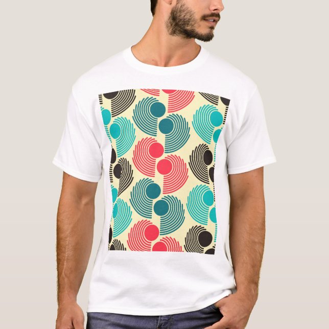 Colourful dots: abstract seamless pattern. T-Shirt (Front)